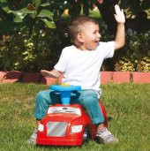 Dolu 8031 Step Car Toy Factory Yürüteç Araba STEP 2 in 1 İlk Arabam Kırmızı - 4