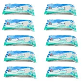 İnci Fresh Islak Vücut Temizleme Havlusu Mendil - Vitamin E + B5 - Parabensiz - 50 Adetlik 10 Paket - 1