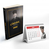 2024 Kalpaklı Atatürk Ajanda ve 2024 Yapraklı Masa Takvimi - 1