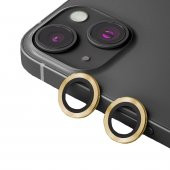 BİNANO METAL RİNG IPHONE 15/15 PLUS GOLD KAMERA KORUYUCU - 1