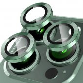 BİNANO METAL RİNG IPHONE 15 PRO/15 PRO MAX KOYU YEŞİL KAMERA KORUYUCU - 1