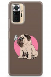 Xiaomi Redmi Note 10 Pro Uyumlu Kılıf Pug 03 Cover Kelebekli - 1