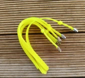 Bileklik 5 li Silikon Neon Sarı 08 mm Ayarlanabilir Charm Takılabilen Bileklik - 2