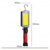 ZJ-8859 Şarjlı LED Fener Mıknatıslı Çalışma Lambası Sabitleme ve Hareketli Kanca Asılabilir Işıldak 18650 - 3