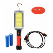 ZJ-8859 Şarjlı LED Fener Mıknatıslı Çalışma Lambası Sabitleme ve Hareketli Kanca Asılabilir Işıldak 18650 - 4