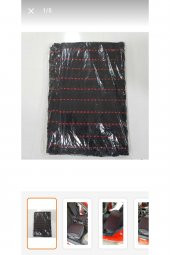 Terletmez Oto Kilim Ön Ve Arka 3lü Serme Set Serme Kilim Kırmızı Siyah - 1