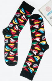 Ağız Desenli Çorap Erkek Uzun Çorap Clb thumbnail 3