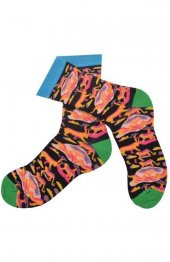 Geyik Desenli Çorap Erkek Uzun Çorap Clb - 4