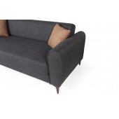 Perla Sofa Ferranti Yataklı Sandıklı Üçlü Kanepe Antrasit - 6