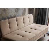 Perla Sofa Retro Kolsuz Yataklı Kanepe Vizon - 5