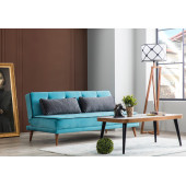 Perla Sofa Retro Kolsuz Yataklı Kanepe Turkuaz - 1