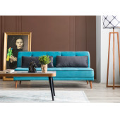 Perla Sofa Retro Kolsuz Yataklı Kanepe Turkuaz - 2