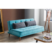 Perla Sofa Retro Kolsuz Yataklı Kanepe Turkuaz - 3