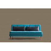 Perla Sofa Retro Kolsuz Yataklı Kanepe Turkuaz - 6