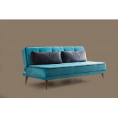 Perla Sofa Retro Kolsuz Yataklı Kanepe Turkuaz - 7