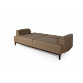 Perla Sofa Petra Üçlü Yataklı Kanepe Hardal Kazayağı thumbnail 5