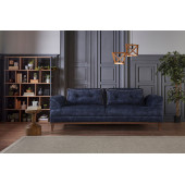Perla Sofa Petra Üçlü Yataklı Koltuk Bora Lacivert - 1
