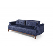 Perla Sofa Petra Üçlü Yataklı Koltuk Bora Lacivert - 2