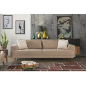 Perla Sofa Nobis Yataklı Kanepe Babyface Sütlü Kahve thumbnail 1