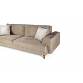 Perla Sofa Nobis Yataklı Kanepe Babyface Sütlü Kahve thumbnail 4