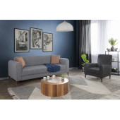 Perla Sofa Ferranti Yataklı Sandıklı Koltuk Takımı Açık Gri - 1