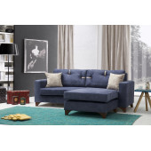 Perla Sofa Konfor Köşe Koltuk Takımı Mavi - 1