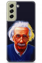 Samsung Galaxy S21 FE Uyumlu Kılıf Almanya 37 Silicone Cover Einstein - 1
