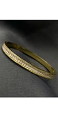 Gold Renk Çelik Cartier Kelepçe Bileklik - 1