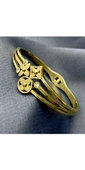 Gold Renk Çelik Cartier Kelepçe Bileklik - 1