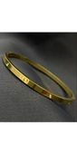 Gold Renk Çellik Cartier Kelepçe Bileklik - 1