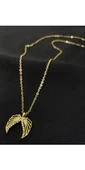 Gold Renk Taşlı Zirkon Kolye - 1