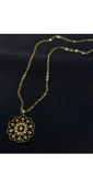Gold Renk Taşlı Zirkon Kolye - 1