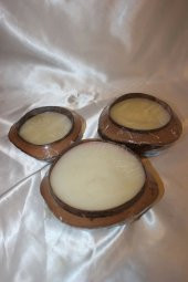 Hindistan Cevizi Saksı Mum 3 lü set - 1