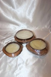 Hindistan Cevizi Saksı Mum 3 lü set - 7