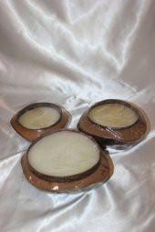 Hindistan Cevizi Saksı Mum 3 lü set - 9