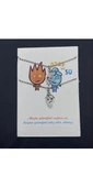 Gümüş Renk Ateş ve Su Best Friend Bileklik - 1