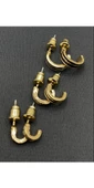 Gold Renk 6'lı Küçük Boy Halka Küpe - 1
