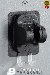 Black Shower Set Basınçlı Filtreli 3 Kademeli Turbo Duş Başlığı 150 cm Duş Hortumu Kendinde - 6