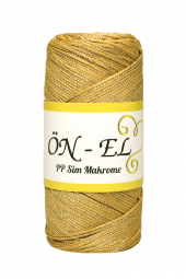 Önel Simli Makrome İpi | Gold  Gold - 1