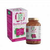 SUNDEX Biotin Extra Biotin, Çinko Pikolinat, Bakır, Selenyum 60 Bitkisel Kapsül - 1