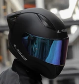 LS2 Rapıd 2 Race Mat Siyah Fullface Motosiklet Kaskı Gökkuşağı Camlı thumbnail 4