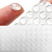 Çekmece Dolap Kapağı Ses Kesici Önleyici 9mm Şeffaf Yapışkanlı Stoper - 50 Adet - 1