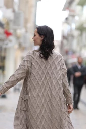 KADIN STANDART BEDEN VİZON HIRKA - 2035-6 thumbnail 8