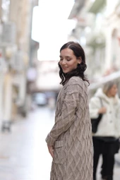 KADIN STANDART BEDEN VİZON HIRKA - 2035-6 thumbnail 6