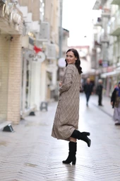 KADIN STANDART BEDEN VİZON HIRKA - 2035-6 thumbnail 7