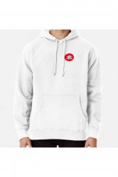 Northernlion Merch Logo Beyaz Kapşonlu Sweatshirt Hoodie - 1
