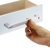 Mobilya Metal Nobel 192 Mm Kulpları Defne Krom Mutfak Dolabı Çekmece Tv Ünite Dolap Kulpu Kulbu thumbnail 4