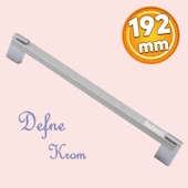 Mobilya Metal Nobel 192 Mm Kulpları Defne Krom Mutfak Dolabı Çekmece Tv Ünite Dolap Kulpu Kulbu thumbnail 1