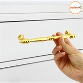 Petek Mobilya Mutfak Dolabı Çekmece Dolap Kapak Kulpu Düz Metal Kulp Kulbu Kulpları 160 Mm Altın - 5
