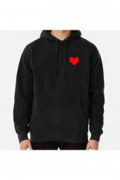Undertale Heart Baskılı Sweatshirt Hoodie - 1